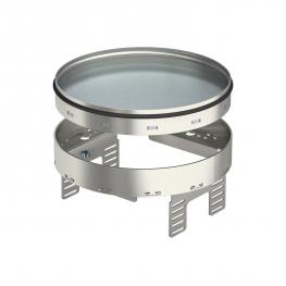 Säädettävät, erotettavat pyöreät lattiarasiat, ruostumaton teräs