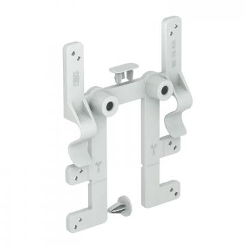 Jakorasioiden kiinnityskappale levyhyllyihin