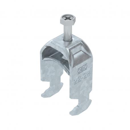 Bügelschelle 2056 H-Fuß, 1-fach, Metalldruckwanne, FT 22 | 28 | 3