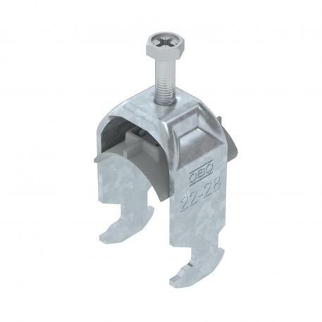 Bügelschelle 2056 H-Fuß, 1-fach, Kunststoffdruckwanne, FT 22 | 28 | 3