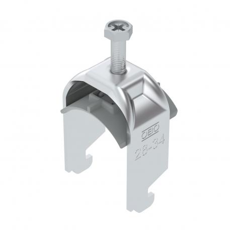 Bügelschelle 2056 N-Fuß, 1-fach, Kunststoffdruckwanne, Al 28 | 34 | 2