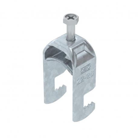 Bügelschelle 2056 F-Fuß, 1-fach, Metalldruckwanne, FT 22 | 28 | 3