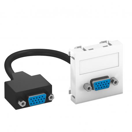 VGA-liitin, 1 moduuli, suora, adapterilla