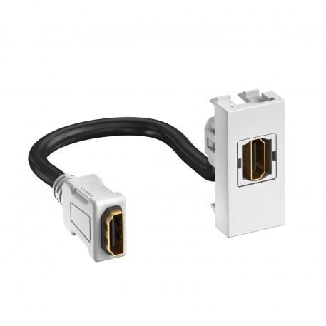 HDMI-liitin  |  | HDMI | puhtaanvalkoinen, RAL 9010