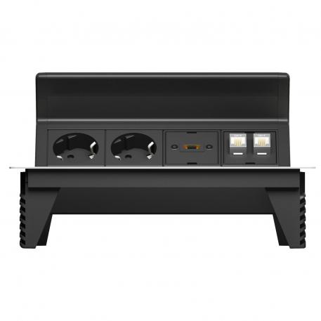 Pistorasiapaneeli DBK, 2 pistorasiaa, HDMI, 2x RJ45 Cat 6