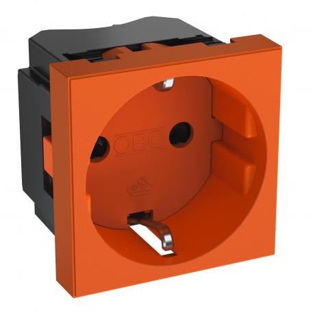 0° socket, protective contact, single 1 | Single 0° | puhtaanoranssi, RAL 2004