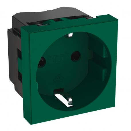0° socket, protective contact, single 1 | Single 0° | vihreä, RAL 6029