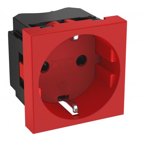 0° socket, protective contact, single 1 | Single 0° | punainen, RAL 3001