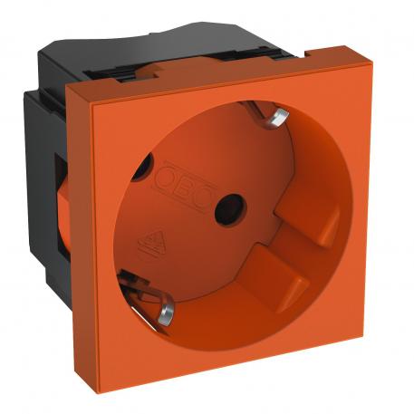 33° socket, protective contact, single 1 | Single 33° | puhtaanoranssi, RAL 2004