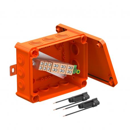 Palonkestävä jakorasia FireBox T160 kalvotiivisteillä, 2 sulakepesää