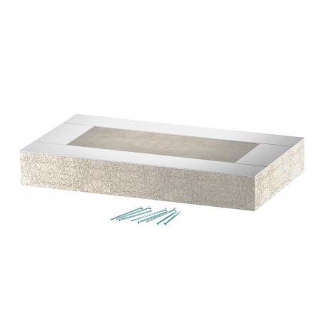 Päätykappale palosuojakanavalle PYROLINE® Con D BSKD09-K1021 290 | 168 | harmaa