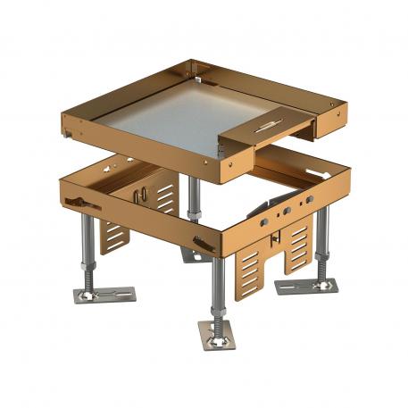 Säädettävä lattiarasia johtoaukolla, RKSN, messinki