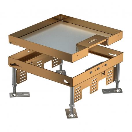 Säädettävä lattiarasia johtoaukolla, RKSN, messinki 110 | 155 | 25 | 110 | Kääntyvä kaapelikansi | 9