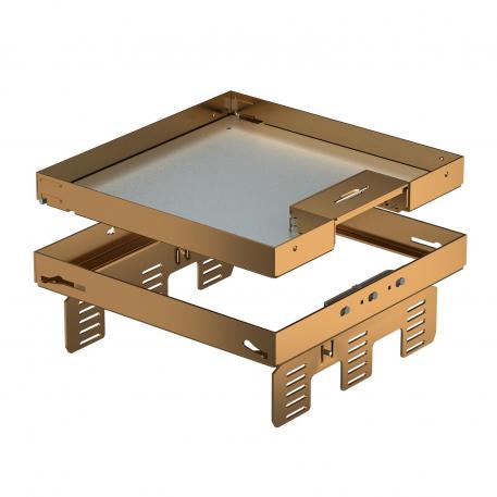 Säädettävä, erotettava lattiarasia johtoaukolla, RKSNUZD3, messinki  | 110 | 25 | 95 | 9