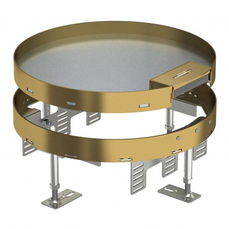 Säädettävä lattiarasia johtoaukolla, RKSR, messinki