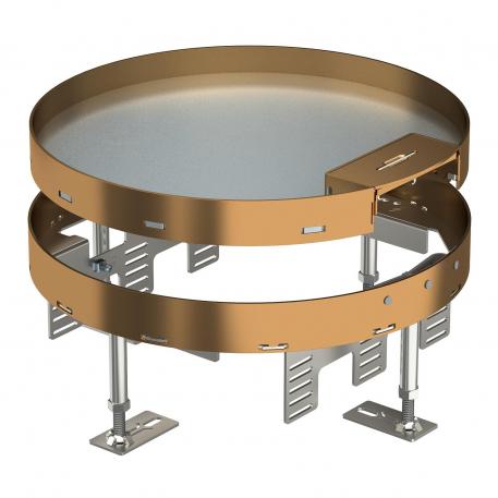 Säädettävä lattiarasia johtoaukolla, RKSR, messinki 110 | 155 | 25 |  | R9