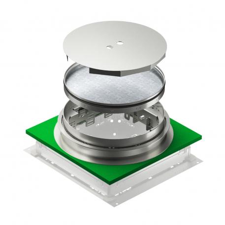 Säädettävä lattiarasia tarkastusaukkoon, RKNUZD3, ruostumaton teräs