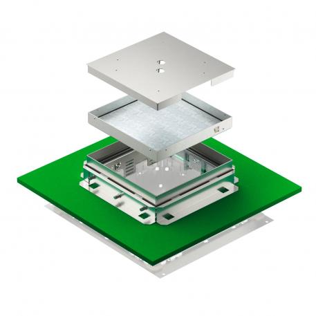 Säädettävä lattiarasia tarkastusaukkoon, RKNUZD3, ruostumaton teräs 136 |  | 25 | 81 | Ei johtoaukkoa | 9