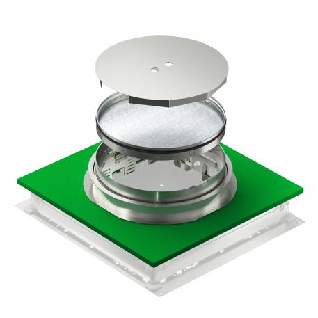 Säädettävä lattiarasia tarkastusaukkoon, RKNUZD3, ruostumaton teräs 140 | 25 |  | R9